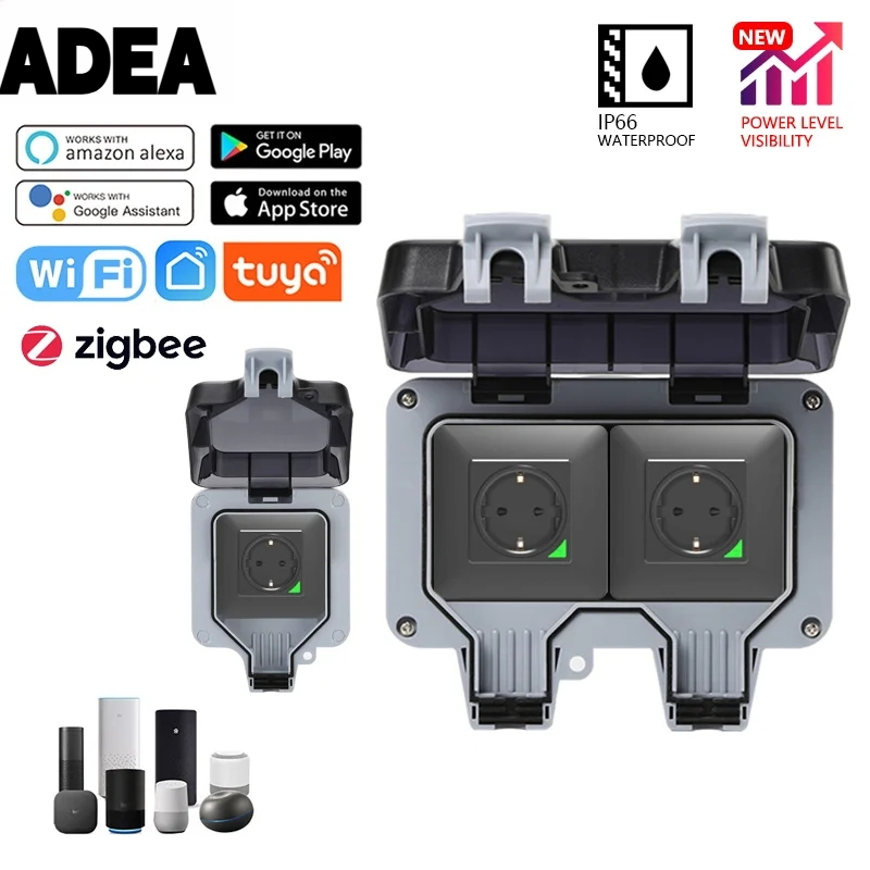 Outdoor Power Outlet Not Working - AdeaTuya Zigbee 電気コンセント IP66 防水屋外 Wifi