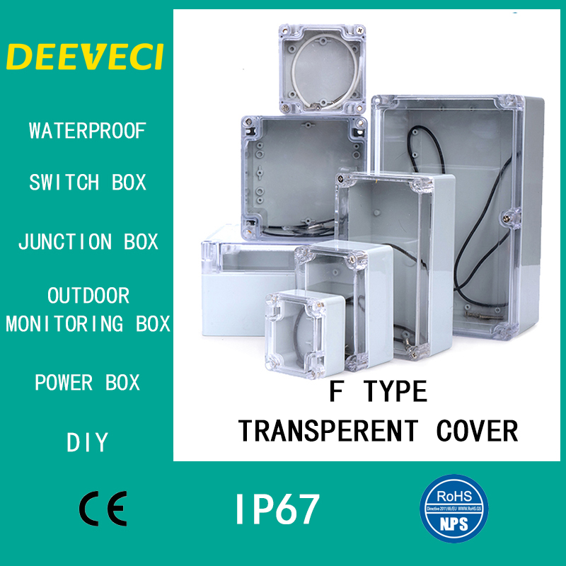 Outdoor Power Distribution Box - 透明防水屋外エンクロージャプラスチックボックス電子プロジェクトケース計器電気ボックスジャンクションボックスハウジング