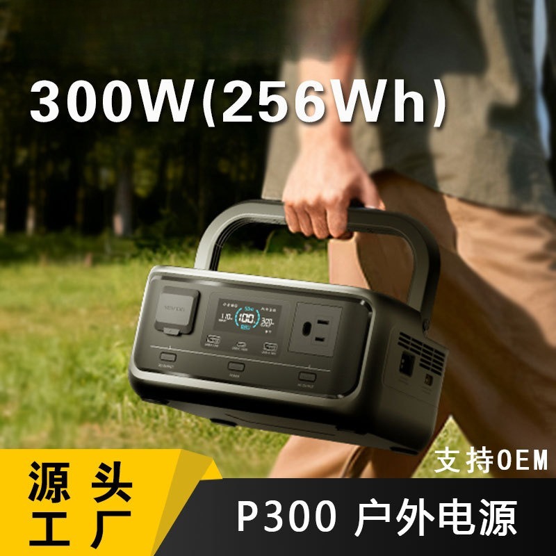 Outdoor Power Bank - 300W 256Wh LiFePO4 ポータブルアウトドアパワーステーション 緊急用バックアップリチウムイオンパワーバンク キャンプや旅行用