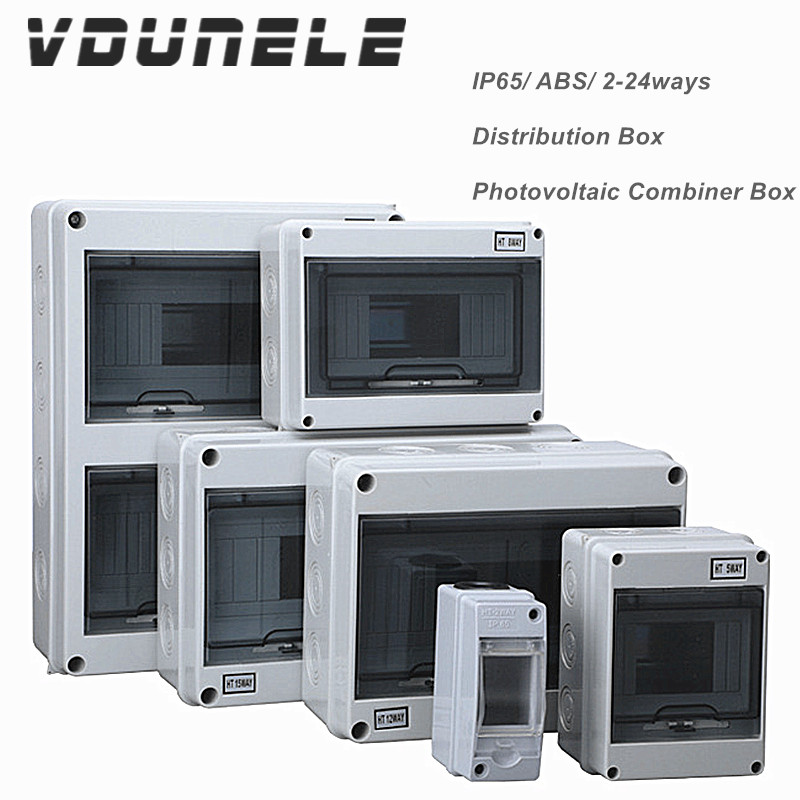 Outdoor Power Distribution Box - IP65 配電ボックス DC ブレーカー用 HT-2-24WAY PC/ABS