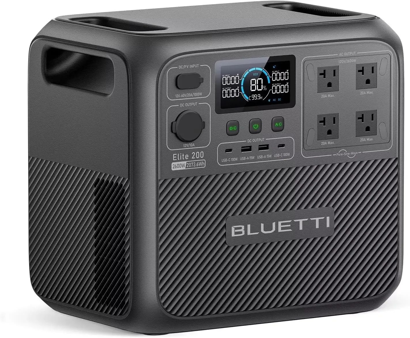 Outdoor Power Outlet - BLUETTI Elite 200 V2 ポータブル電源、2073.6Wh LFPバッテリーバックアップ、2600W