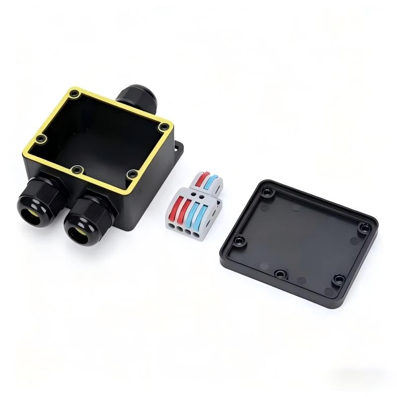 Outdoor Power Cable Junction Box - 防水ジャンクションボックス IP68 2ウェイプラグライン M20 同軸ケーブルコネクタ ワイヤー範囲