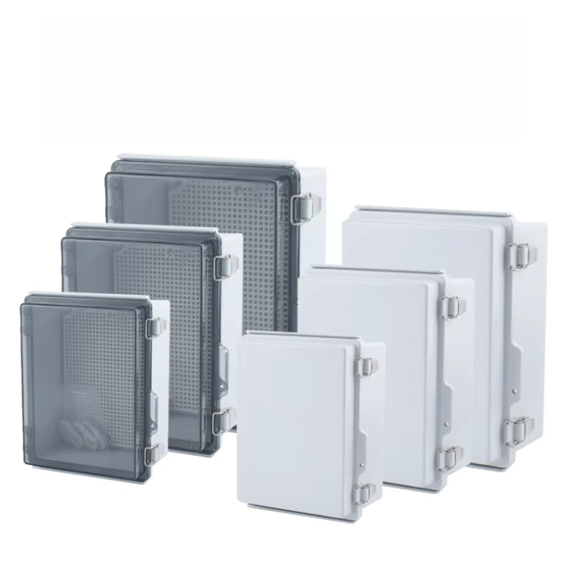 Outdoor Power Distribution Box - 防水透明カバーエンクロージャージャンクションボックス ABS プラスチック屋外配電ボックス電子機器ケース