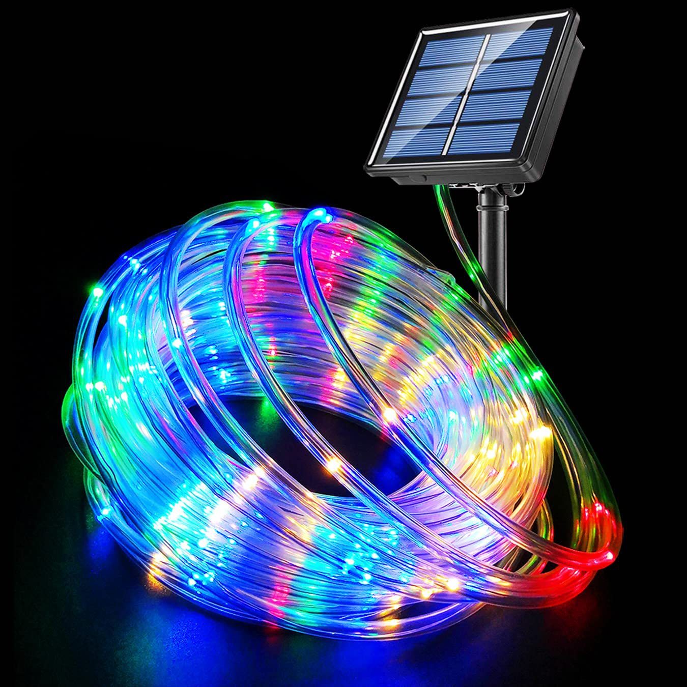 Outdoor Use Power Strip - 屋外用ソーラー式120LEDレインボーチューブライトストリップ12メートルネオンチューブ装飾フェアリーライト防水ガーデン用