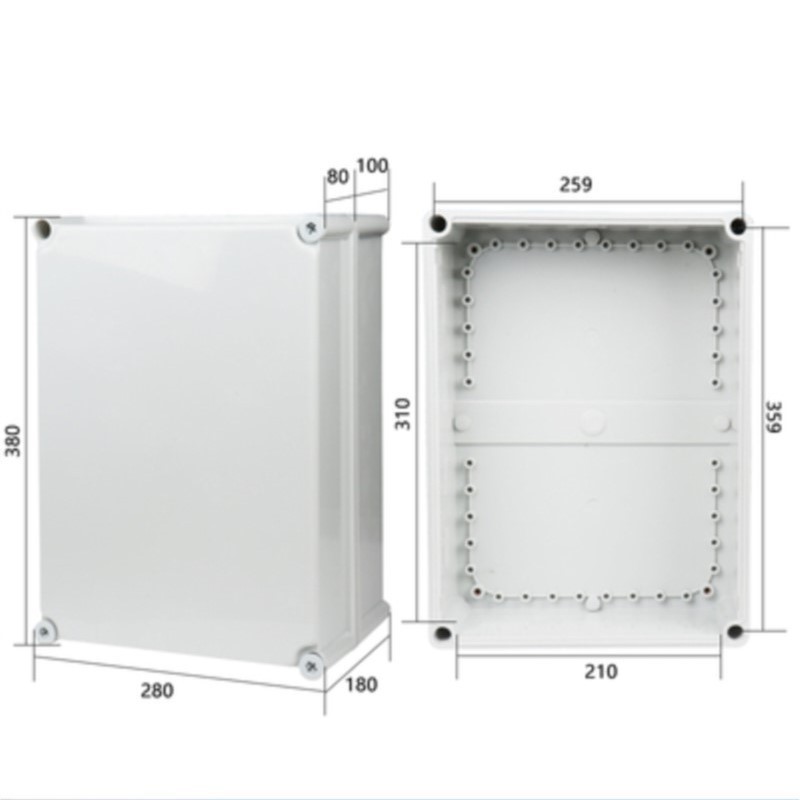 1個 380x280x180mm ボタン配線用 屋内外防水ボ - Outdoor Power Distribution Box のレビューと価格