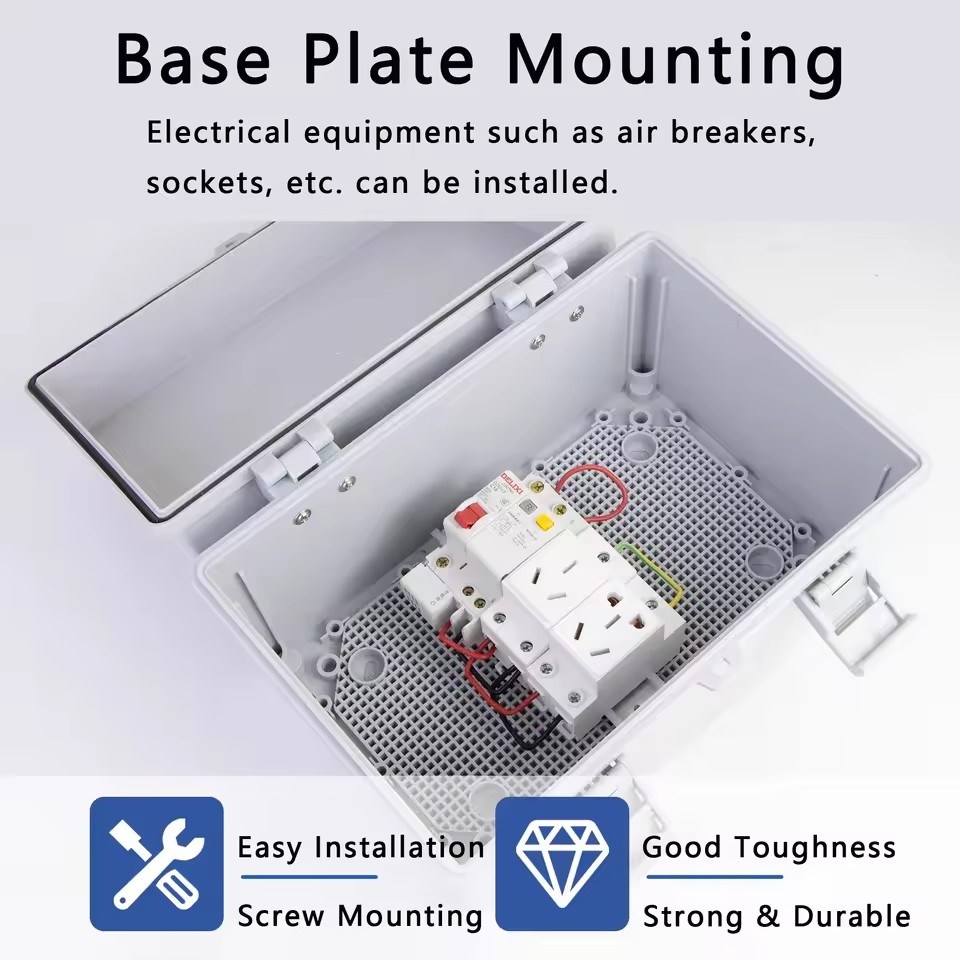 IP66 防水ジャンクションボックスグレー/透明電気エンクロ - Outdoor Power Distribution Box のレビューと価格