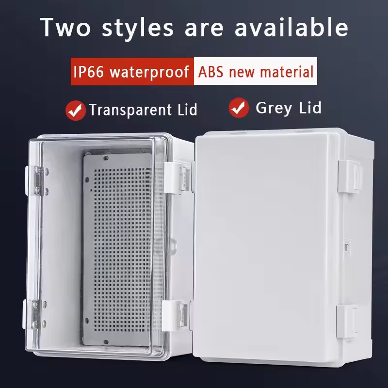 IP66 防水ジャンクションボックスグレー/透明電気エンクロ - Outdoor Power Distribution Box のレビューと価格