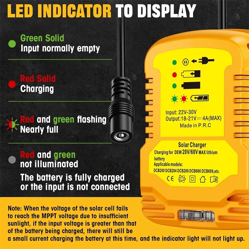 DCソケットソーラーアダプター、デウォルト18V 20V D - Outdoor Power Outlet のレビューと価格