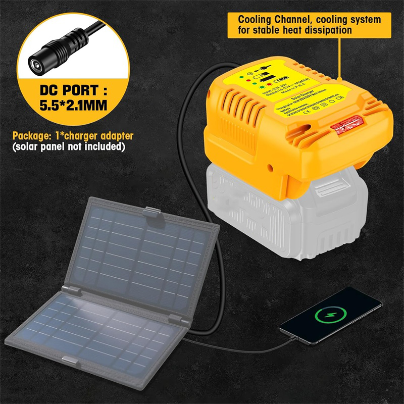 DCソケットソーラーアダプター、デウォルト18V 20V D - Outdoor Power Outlet のレビューと価格