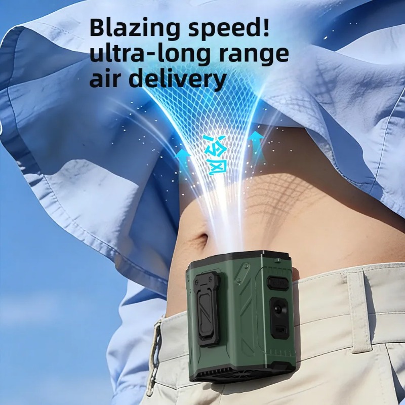 屋外作業用クーラーファン 3600mAh充電式腰掛け/首掛け - Outdoor Power Bank のレビューと価格