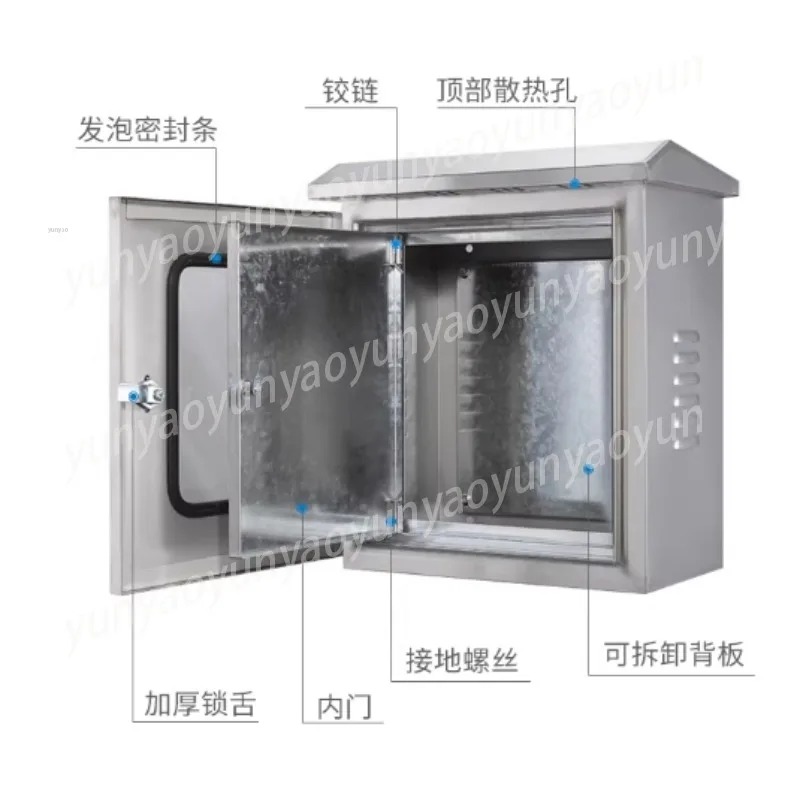 ステンレス製二重扉ロック式ボックス屋外防水耐候性配電電気エン - Outdoor Power Distribution Box のレビューと価格