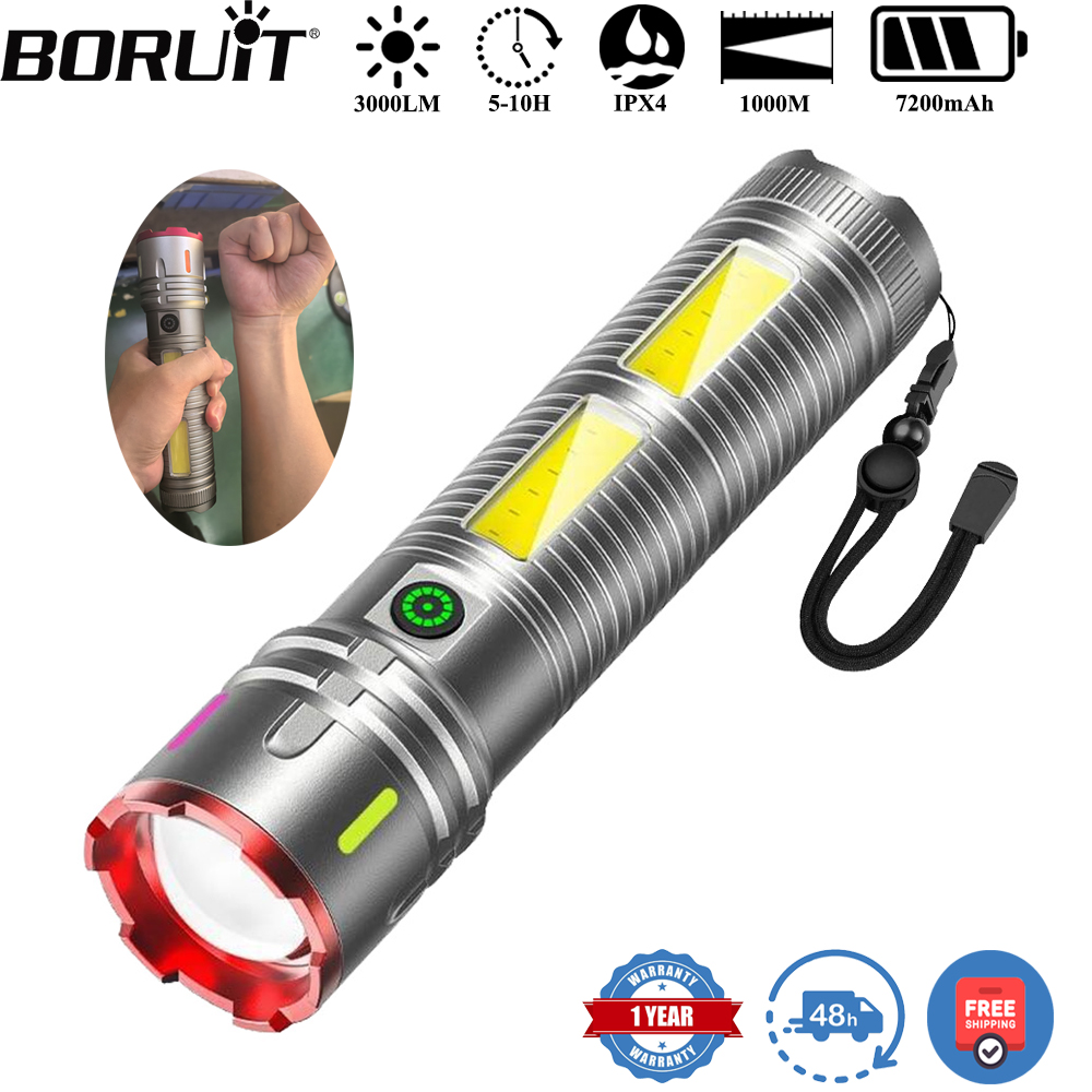 BORUiT 3000LM 1000M長距離照射LEDズーム - Outdoor Power Meter Bike のレビューと価格