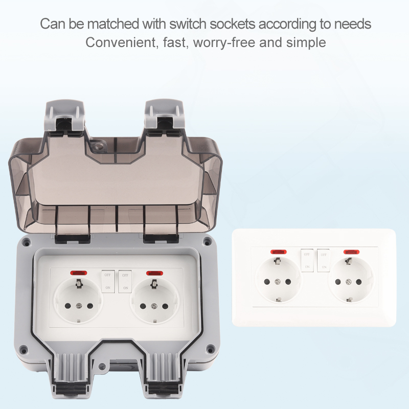 防水屋外壁コンセント,ip66,EUおよびドイツ規格,16A - Outdoor Power Outlet Box のレビューと価格