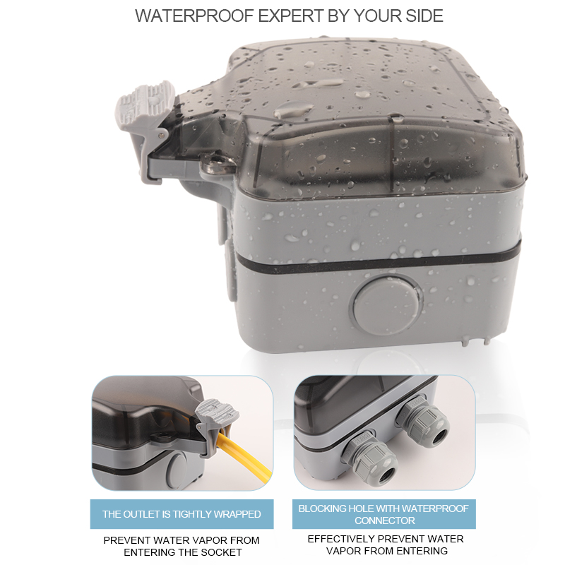 防水屋外壁コンセント,ip66,EUおよびドイツ規格,16A - Outdoor Power Outlet Box のレビューと価格