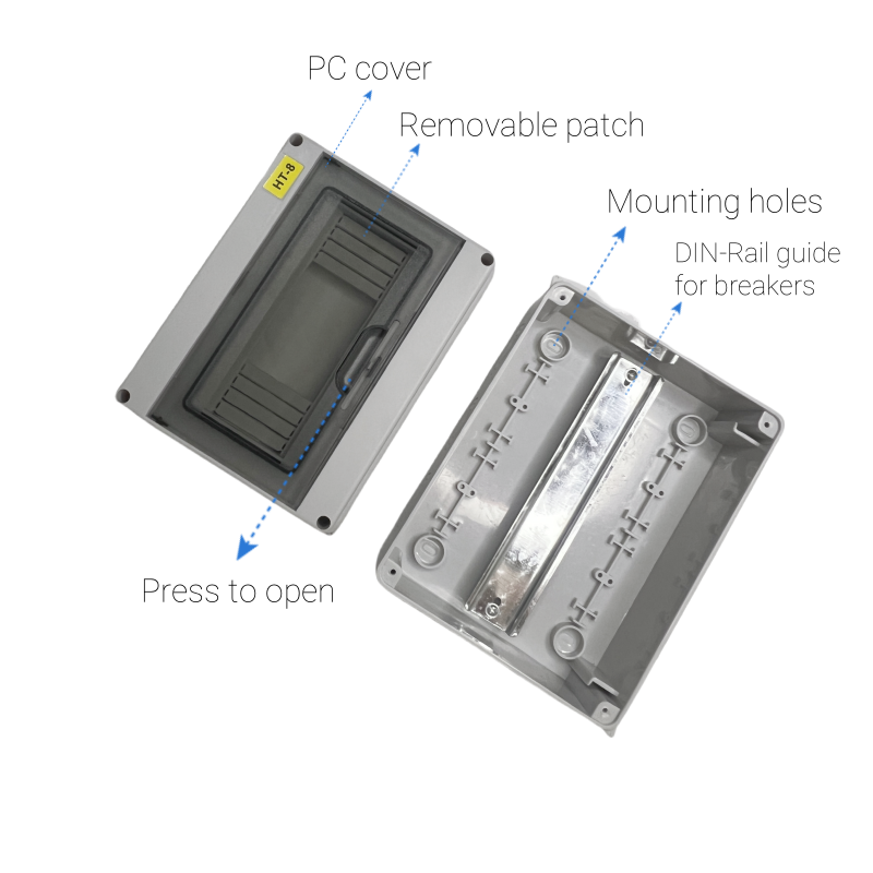 IP65 配電ボックス DC ブレーカー用 HT-2-24W - Outdoor Power Distribution Box のレビューと価格