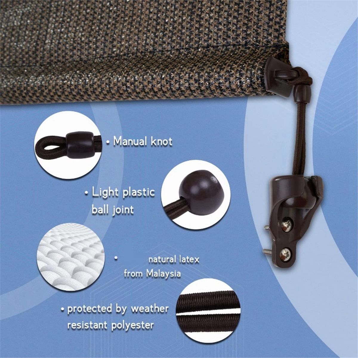 日よけ用バンジーキット＆屋外ブラインド用エンドカバー サンシ - Outdoor Power Blinds のレビューと価格