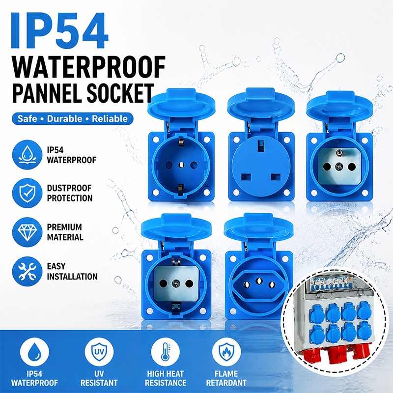 IP54 16A 防水工業用パネルソケット電力壁コンセント  - Outdoor Power Outlet Box のレビューと価格