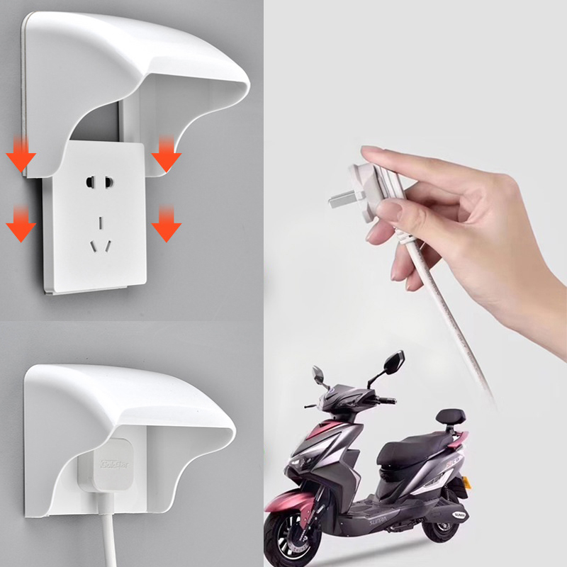 防雨スイッチソケット保護ボックス,白いプラスチック製の屋外カ - Outdoor Power Outlet のレビューと価格