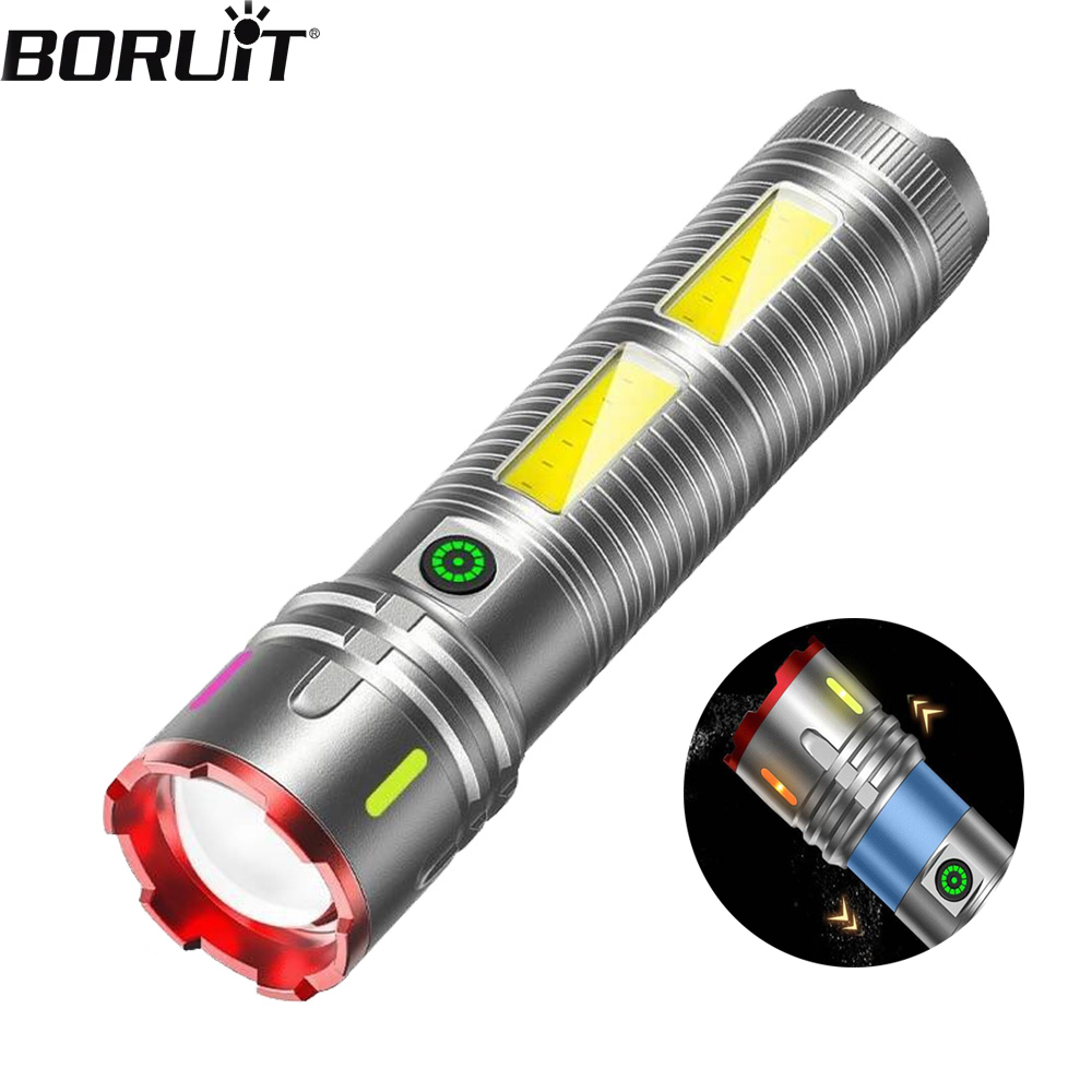 BORUiT ズーム可能な LED 懐中電灯 Type-C  - Outdoor Power Meter Bike のレビューと価格