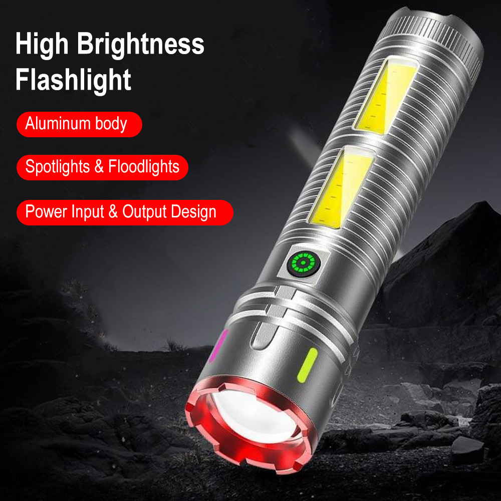 BORUiT ズーム可能な LED 懐中電灯 Type-C  - Outdoor Power Meter Bike のレビューと価格