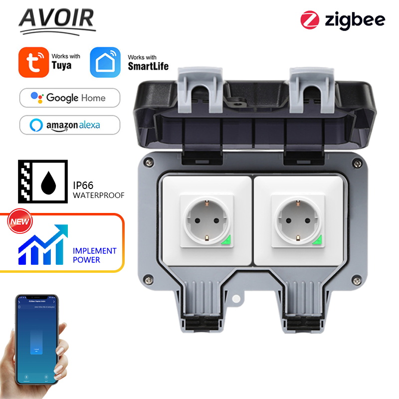 Avoir Tuya Zigbee 電気ソケット IP66  - Outdoor Power Outlet のレビューと価格