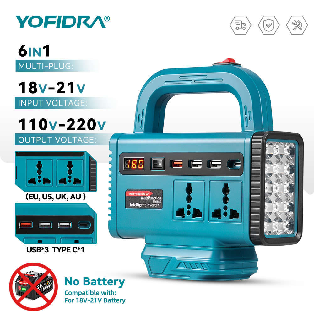 YOFIDRA 220V ポータブルパワーインバーター 屋外 - Outdoor Power Outlet のレビューと価格