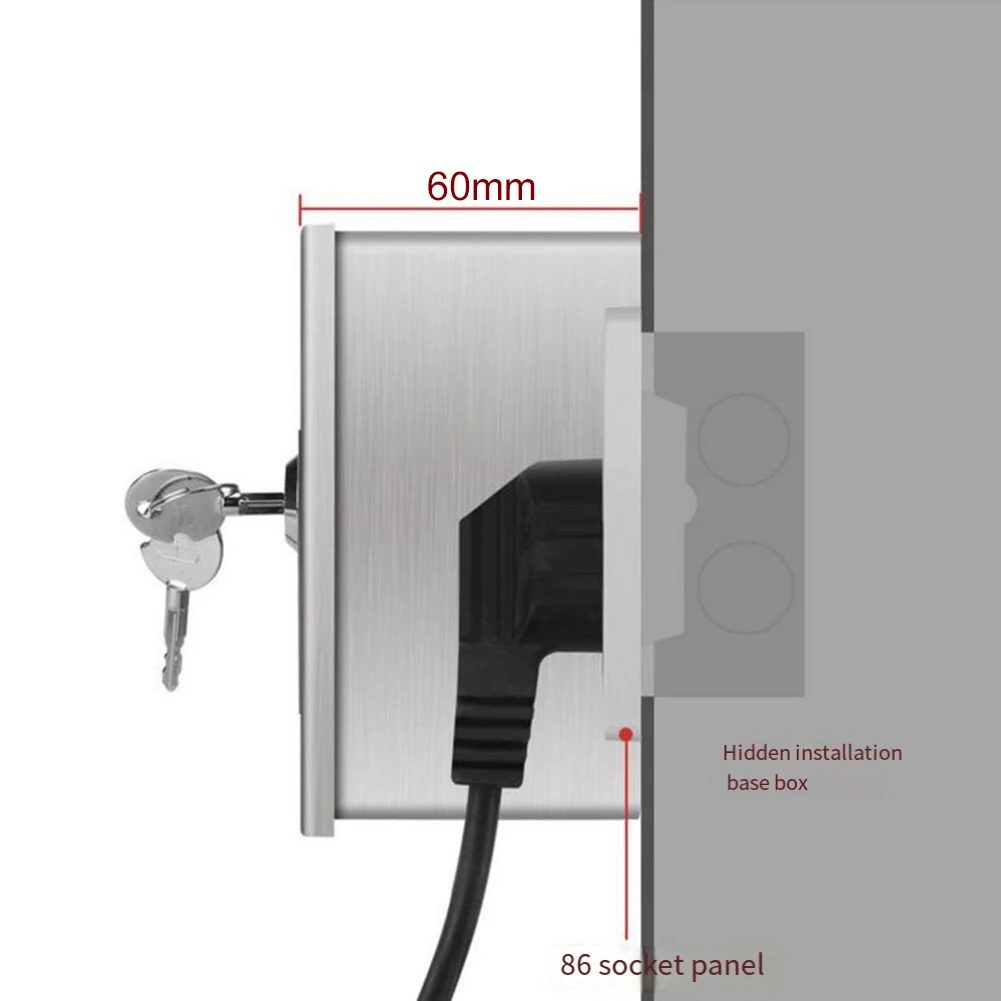 防水ステンレス鋼電気ボックスロック屋外電気ソケット用安全カバ - Outdoor Power Outlet のレビューと価格