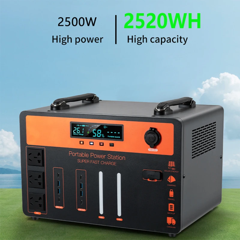 屋外キャンプ旅行用ポータブル電源パック 2500ワット高出力 - Outdoor Power Tool Storage のレビューと価格