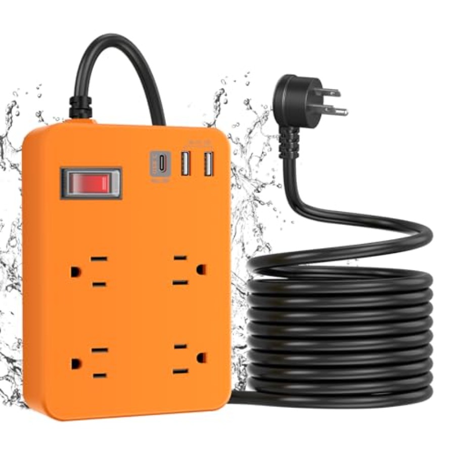 キャンプ、庭、キッチン、バスルーム用の屋外電源タップ：耐候性 - Outdoor Usb Power Strip のレビューと価格