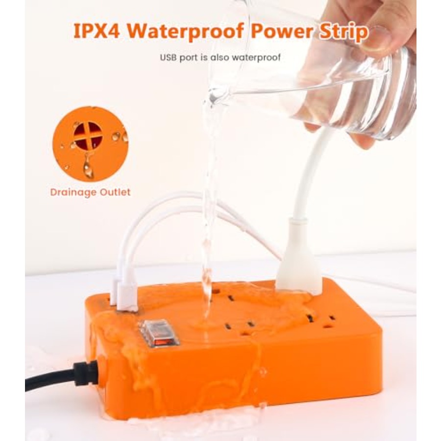 キャンプ、庭、キッチン、バスルーム用の屋外電源タップ：耐候性 - Outdoor Usb Power Strip のレビューと価格